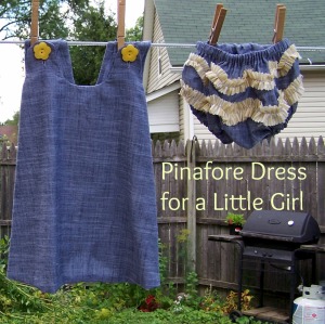 Pinafore Dress for a Little Girl