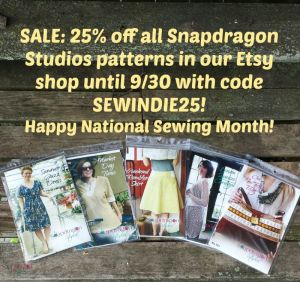 National Sewing Month sale button